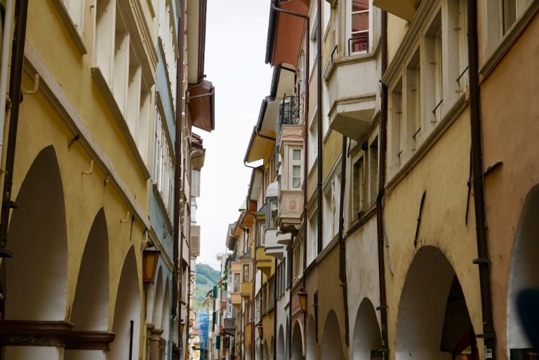 Buildings in the town of Balzano, home of the Ötzi Museum